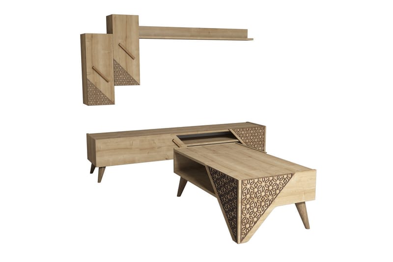 TV-kalustepaketti Amtorp 180 cm - Ruskea - Huonekalut - TV- & Mediakalusteet - TV-kalustepaketti