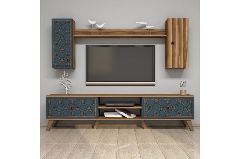 TV-kalustepaketti Amtorp 180 cm - Ruskea - Huonekalut - TV- & Mediakalusteet - TV-kalustepaketti