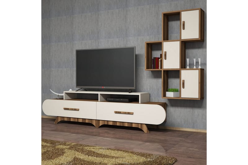 TV-kalustepaketti Amtorp 205 cm - Ruskea - Huonekalut - TV- & Mediakalusteet - TV-kalustepaketti