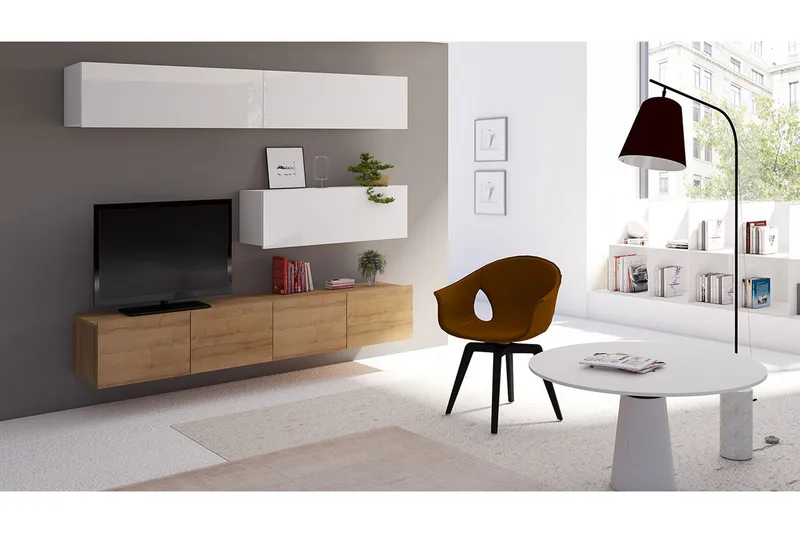 TV-kalustepaketti Calabrini, Valkoinen