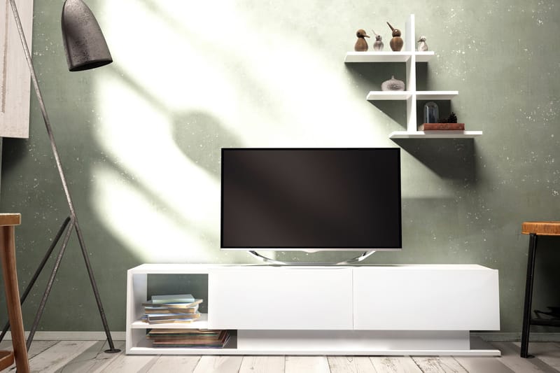 TV-kalustepaketti Dumö 180 cm - Valkoinen - Huonekalut - TV- & Mediakalusteet - TV-kalustepaketti