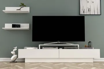 TV-kalustepaketti Dumö 180 cm - Valkoinen - Huonekalut - TV- & Mediakalusteet - TV-kalustepaketti