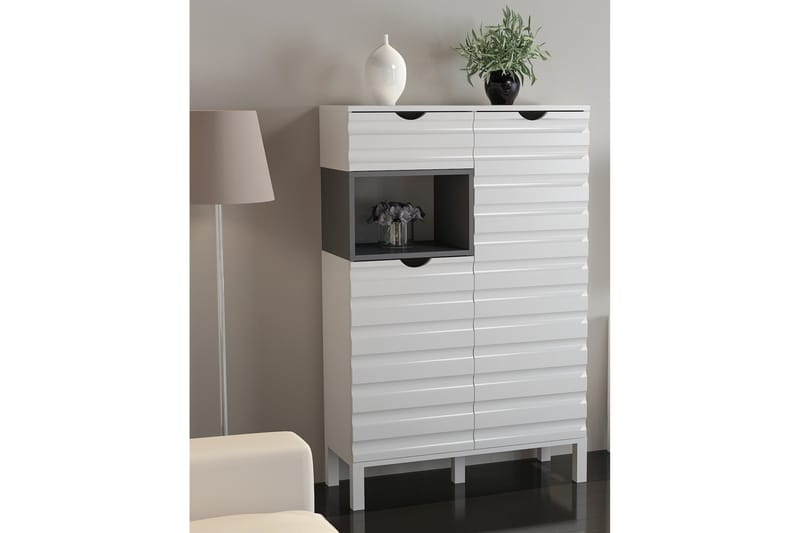 TV-kalustepaketti Dumö 180 cm - Valkoinen/Harmaa - Huonekalut - TV- & Mediakalusteet - TV-kalustepaketti