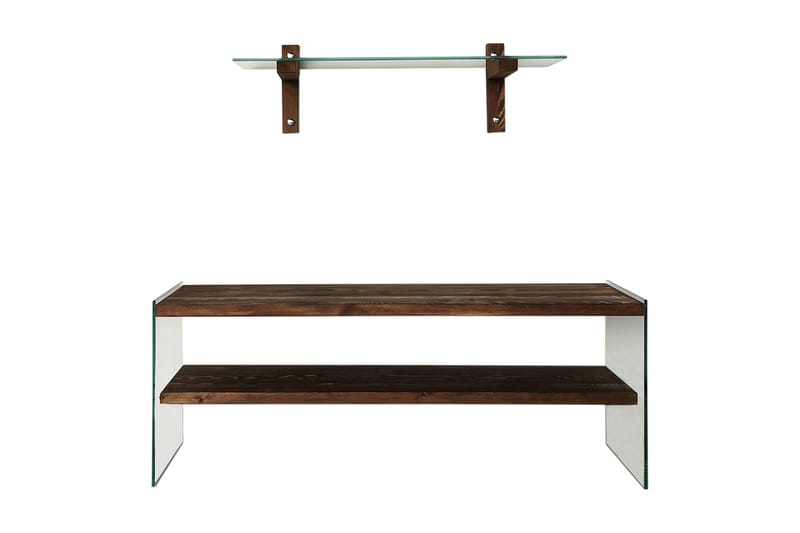 TV-Kalustepaketti Fulwiler 45 cm - Pähkinä - Huonekalut - TV- & Mediakalusteet - TV-kalustepaketti