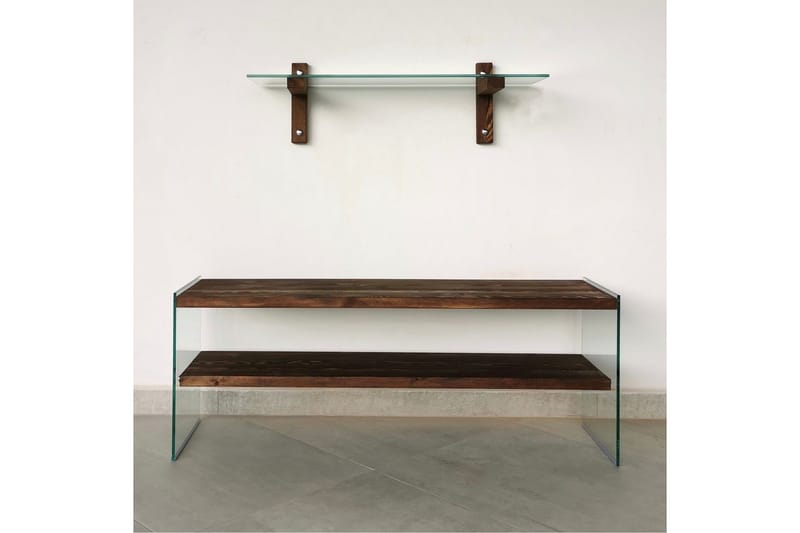 TV-Kalustepaketti Fulwiler 45 cm - Pähkinä - Huonekalut - TV- & Mediakalusteet - TV-kalustepaketti