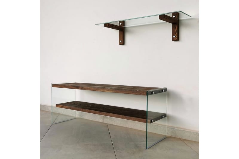 TV-Kalustepaketti Fulwiler 45 cm - Pähkinä - Huonekalut - TV- & Mediakalusteet - TV-kalustepaketti