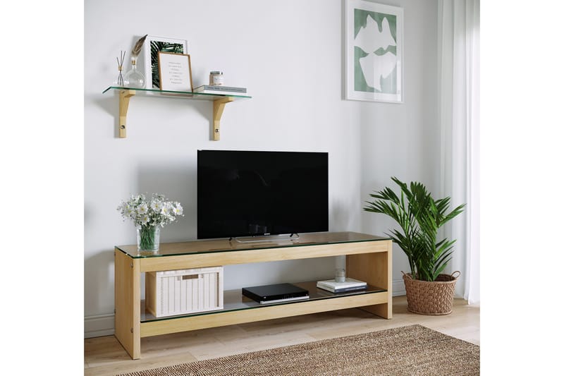 TV-kalustepaketti Grinstad 140 cm - Ruskea - Huonekalut - TV- & Mediakalusteet - TV-kalustepaketti