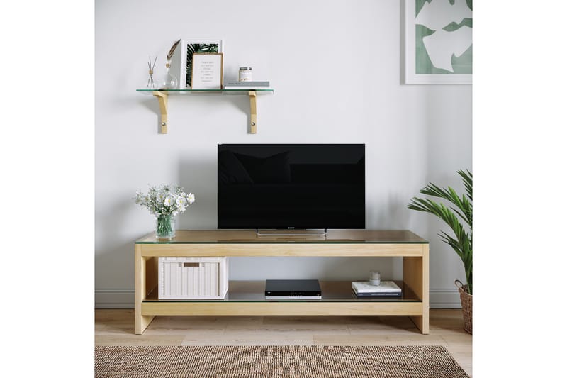 TV-kalustepaketti Grinstad 140 cm - Ruskea - Huonekalut - TV- & Mediakalusteet - TV-kalustepaketti