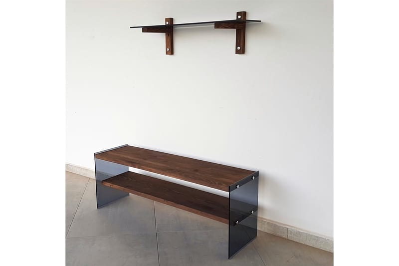 TV-Kalustepaketti Mccarney 45 cm - Pähkinä - Huonekalut - TV- & Mediakalusteet - TV-kalustepaketti