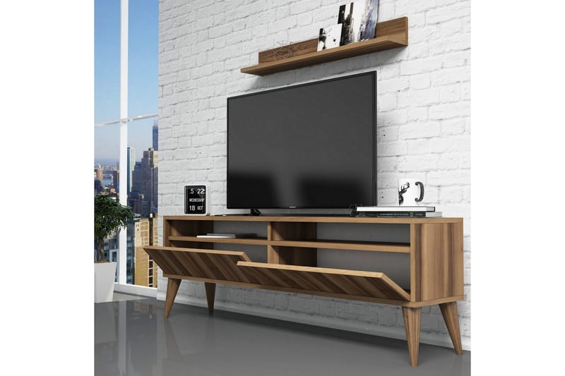 TV-Kalustepaketti Nyarai 150 cm - Pähkinä/Ruskea - Huonekalut - TV- & Mediakalusteet - TV-kalustepaketti