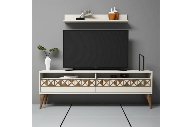 TV-Kalustepaketti Raffaldt 150 cm, Valkoinen