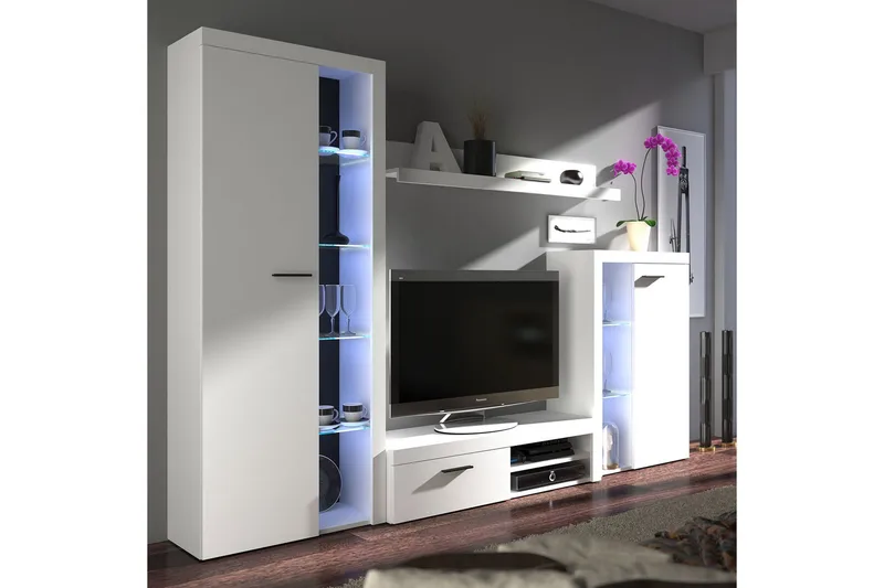 TV-kalustepaketti Rumba - Valkoinen - Huonekalut - TV- & Mediakalusteet - TV-kalustepaketti