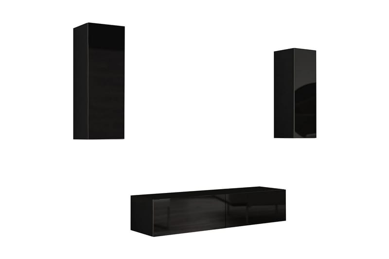 TV-kalustepaketti Vigo 210x40x180 cm - Musta/Valkoinen - Huonekalut - TV- & Mediakalusteet - TV-kalustepaketti