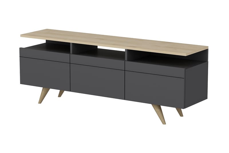 TV-kalustesetti 35x150 cm - Antrasiitti/Luonnonväri - Huonekalut - TV- & Mediakalusteet - TV-kalustepaketti