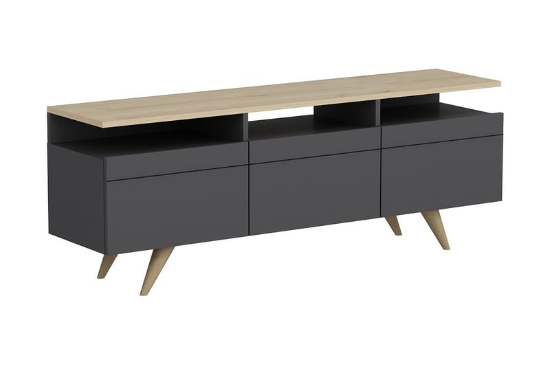 TV-kalustesetti 35x150 cm - Antrasiitti/Luonnonväri - Huonekalut - TV- & Mediakalusteet - TV-kalustepaketti