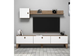 TV-kalustesetti 35x178 cm - Luonnonväri/Valkoinen - Huonekalut - TV- & Mediakalusteet - TV-kalustepaketti