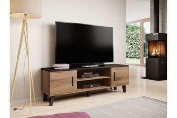 TV-kalustesetti Dudley 160 cm - Luonnonväri/Musta - Huonekalut - TV- & Mediakalusteet - TV-kalustepaketti