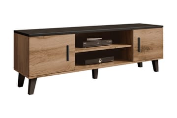 TV-kalustesetti Dudley 160 cm - Luonnonväri/Musta - Huonekalut - TV- & Mediakalusteet - TV-kalustepaketti