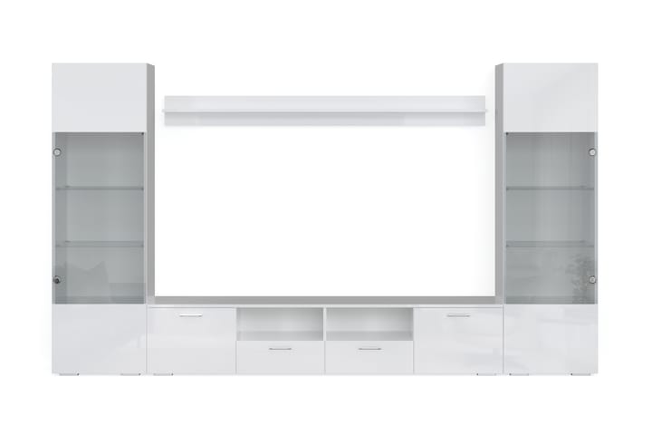 TV-kalustesetti Rhue 41x260  cm - Lasi/Valkoinen - TV-kalustepaketti