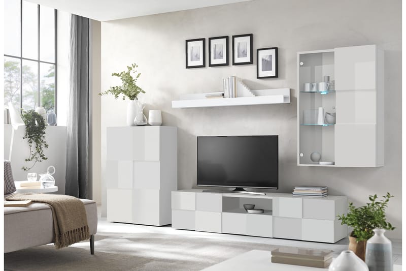 TV-kalustesetti Tabor Valkoinen - LC spa - Huonekalut - TV- & Mediakalusteet - TV-kalustepaketti