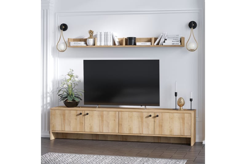 TV-kalustesetti Tessari 180 cm - Luonnonväri/Ruskea - Huonekalut - TV- & Mediakalusteet - TV-kalustepaketti