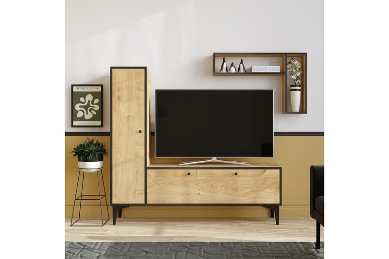 TV-kalustesetti Urgby 118x49 cm - Sininen - Huonekalut - TV- & Mediakalusteet - TV-kalustepaketti