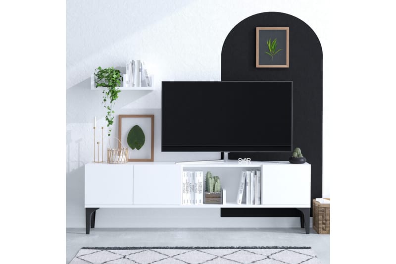 TV-kalustesetti Urgby 150x47 cm - Valkoinen - Huonekalut - TV- & Mediakalusteet - TV-kalustepaketti