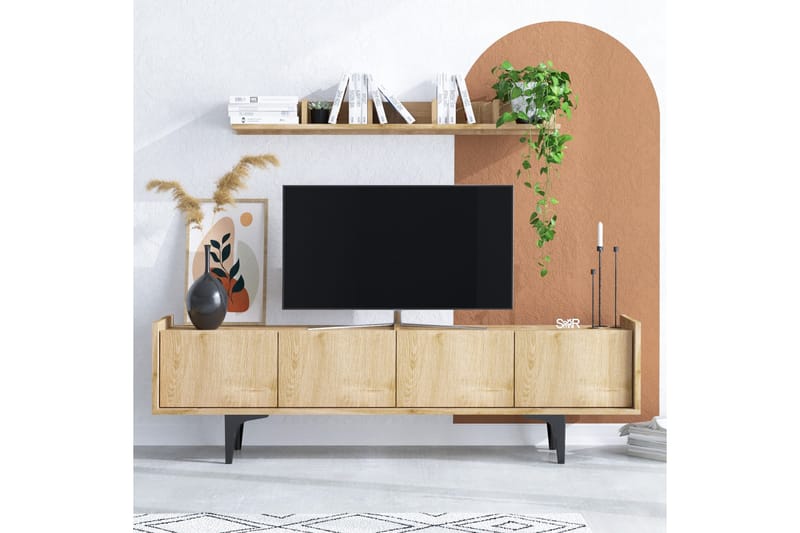 TV-kalustesetti Urgby 150x57 cm - Sininen - TV-kalustepaketti