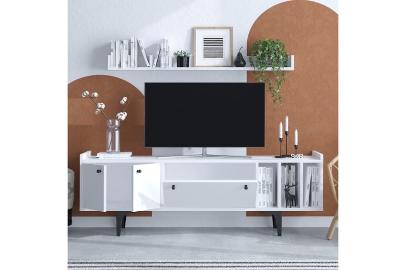 TV-kalustesetti Urgby 150x57 cm - Valkoinen - Huonekalut - TV- & Mediakalusteet - TV-kalustepaketti