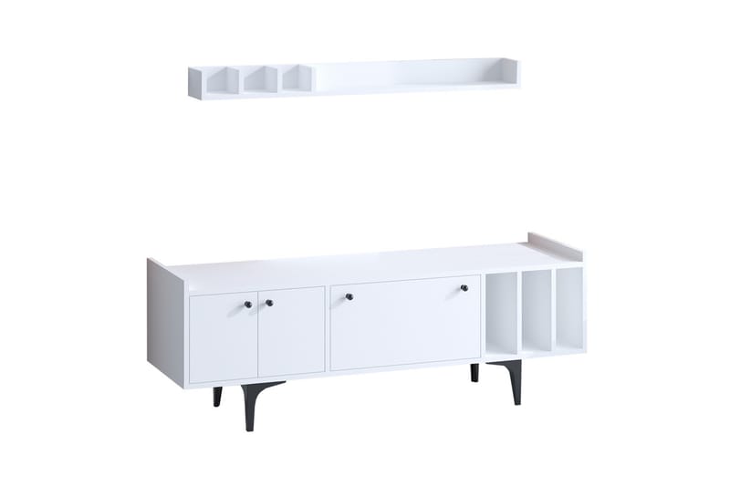 TV-kalustesetti Urgby 150x57 cm - Valkoinen - Huonekalut - TV- & Mediakalusteet - TV-kalustepaketti