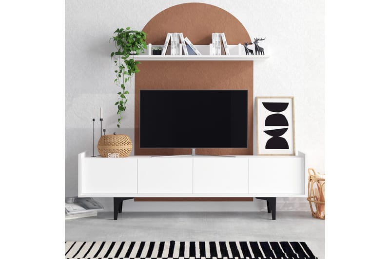 TV-kalustesetti Urgby 150x57 cm - Valkoinen - Huonekalut - TV- & Mediakalusteet - TV-kalustepaketti