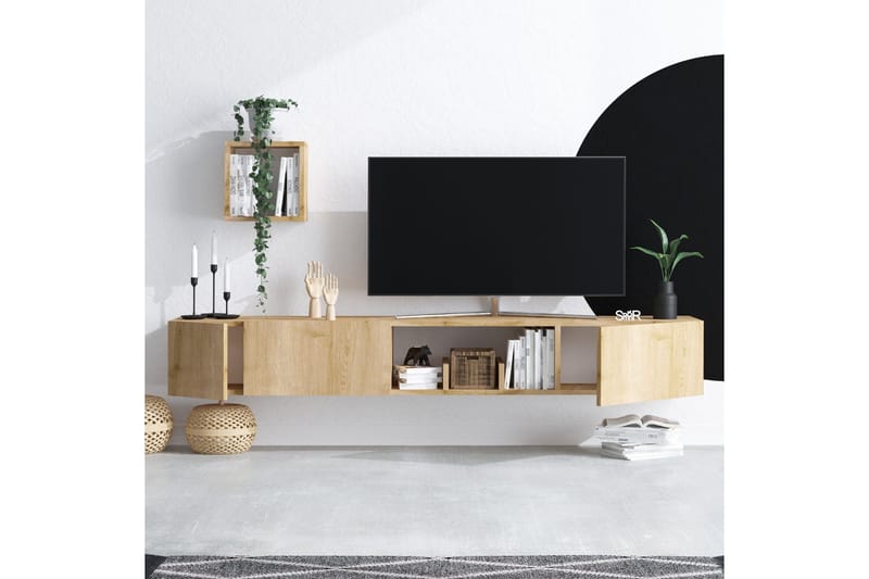 TV-kalustesetti Urgby 180x25 cm - Luonnonväri - Huonekalut - TV- & Mediakalusteet - TV-kalustepaketti