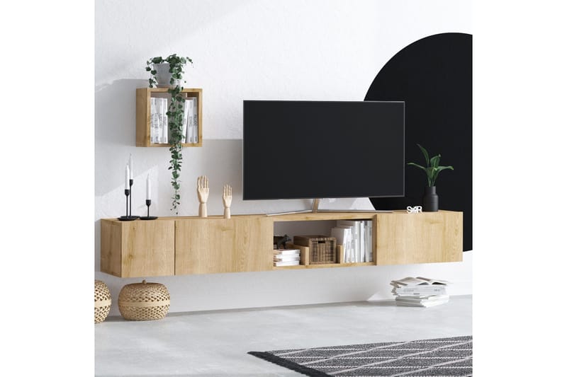 TV-kalustesetti Urgby 180x25 cm - Luonnonväri - Huonekalut - TV- & Mediakalusteet - TV-kalustepaketti