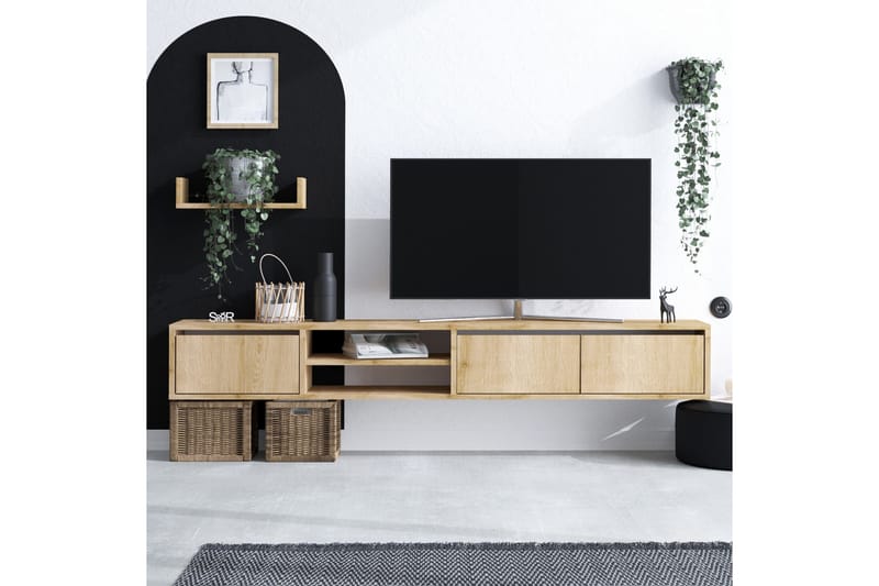 TV-kalustesetti Urgby 180x25 cm - Sininen - Huonekalut - TV- & Mediakalusteet - TV-kalustepaketti