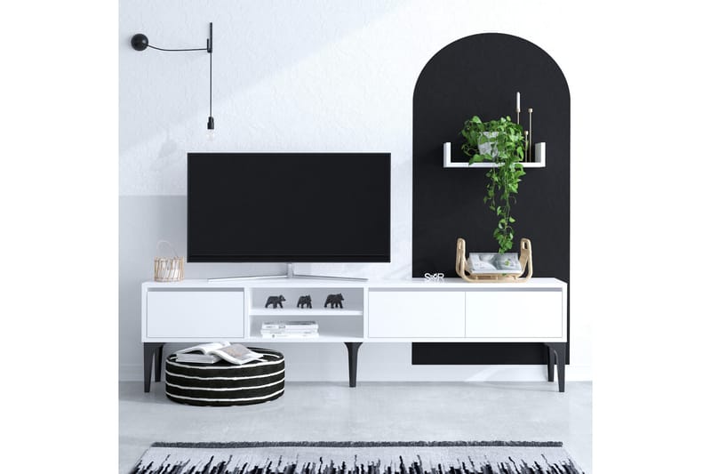TV-kalustesetti Urgby 180x50 cm - Valkoinen - Huonekalut - TV- & Mediakalusteet - TV-kalustepaketti