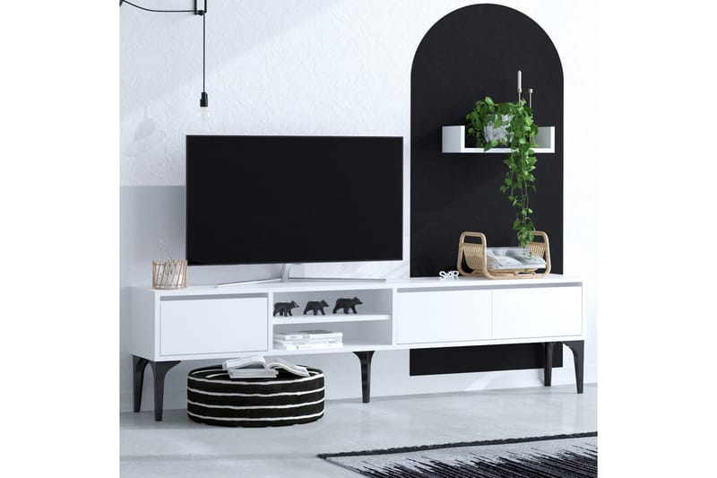 TV-kalustesetti Urgby 180x50 cm - Valkoinen - Huonekalut - TV- & Mediakalusteet - TV-kalustepaketti