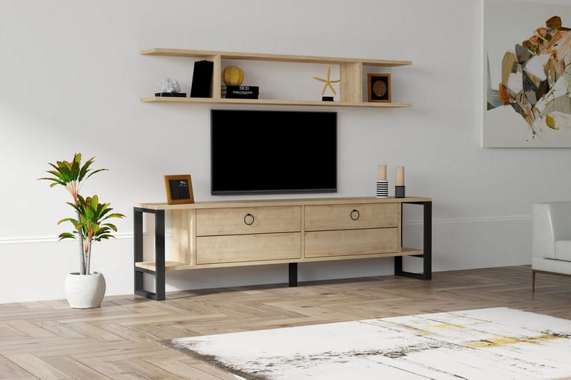 TV-kalustesetti Violaceae 160x45 cm - Sininen - Huonekalut - TV- & Mediakalusteet - TV-kalustepaketti