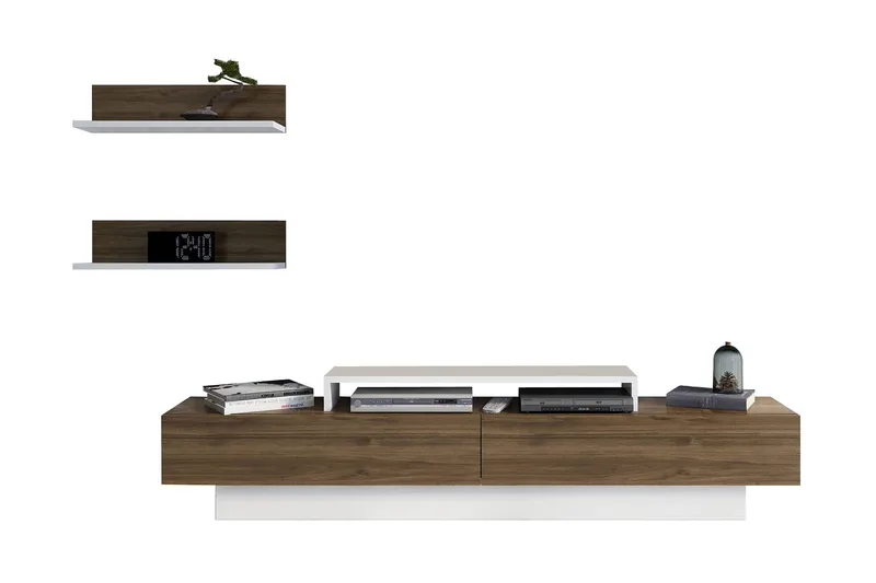TV-kalustesetti Violaceae 180x40 cm - Valkoinen - Huonekalut - TV- & Mediakalusteet - TV-kalustepaketti