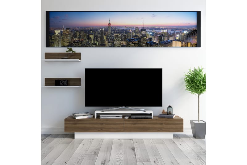 TV-kalustesetti Violaceae 180x40 cm - Valkoinen - Huonekalut - TV- & Mediakalusteet - TV-kalustepaketti