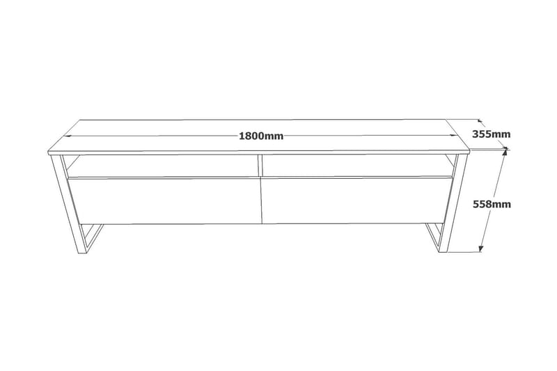TV-kalustesetti Violaceae 180x56 cm - Vihreä - Huonekalut - TV- & Mediakalusteet - TV-kalustepaketti