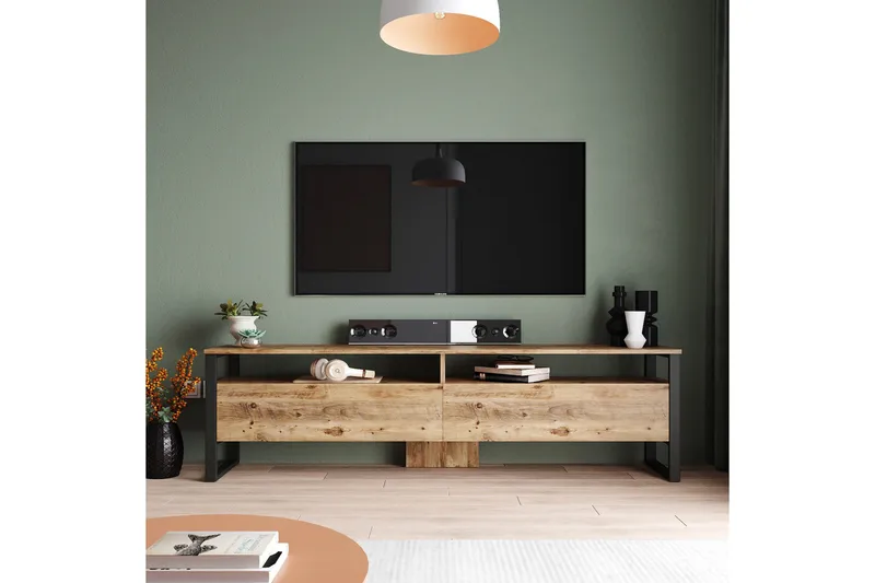 TV-kalustesetti Violaceae 180x56 cm - Vihreä - Huonekalut - TV- & Mediakalusteet - TV-kalustepaketti