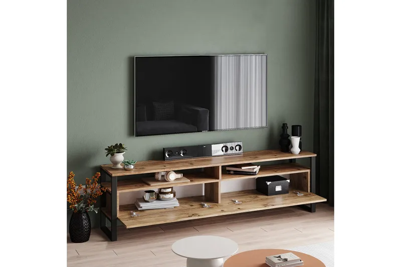 TV-kalustesetti Violaceae 180x56 cm - Vihreä - Huonekalut - TV- & Mediakalusteet - TV-kalustepaketti