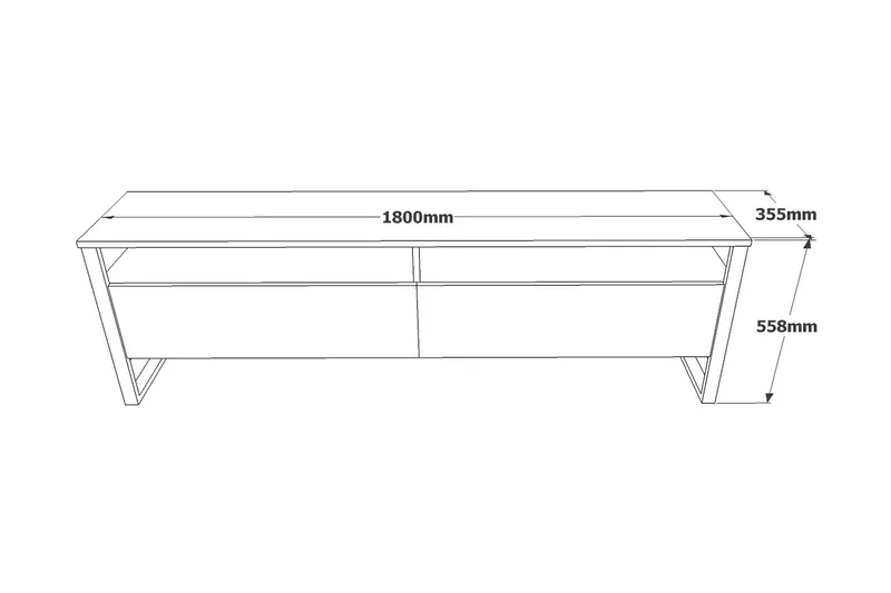 TV-kalustesetti Violaceae 180x56 cm - Vihreä - Huonekalut - TV- & Mediakalusteet - TV-kalustepaketti