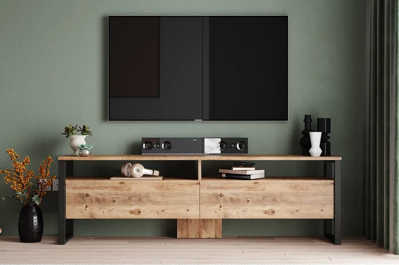 TV-kalustesetti Violaceae 180x56 cm - Vihreä - Huonekalut - TV- & Mediakalusteet - TV-kalustepaketti