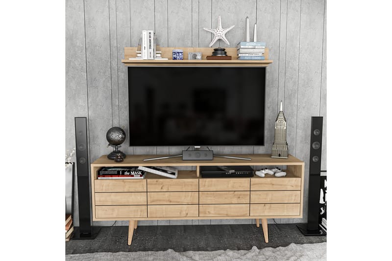 TV-kalustesetti Zakkum 160x64,5 cm - Sininen - Huonekalut - TV- & Mediakalusteet - TV-kalustepaketti