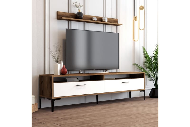 TV-kalustesetti Zakkum 180x47 cm - Ruskea - Huonekalut - TV- & Mediakalusteet - TV-kalustepaketti