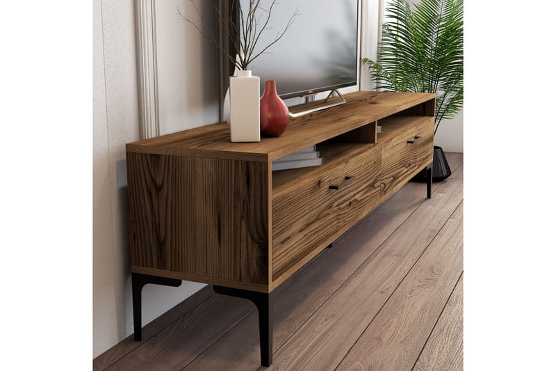 TV-kalustesetti Zakkum 180x47 cm - Ruskea - Huonekalut - TV- & Mediakalusteet - TV-kalustepaketti