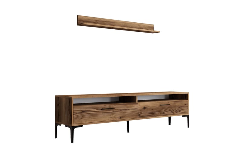 TV-kalustesetti Zakkum 180x47 cm - Ruskea - Huonekalut - TV- & Mediakalusteet - TV-kalustepaketti