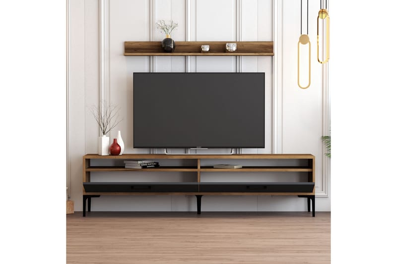 TV-kalustesetti Zakkum 180x47 cm - Ruskea - Huonekalut - TV- & Mediakalusteet - TV-kalustepaketti