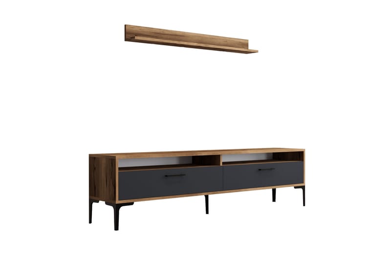 TV-kalustesetti Zakkum 180x47 cm - Ruskea - Huonekalut - TV- & Mediakalusteet - TV-kalustepaketti